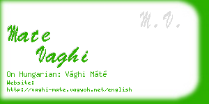 mate vaghi business card