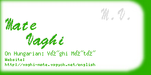 mate vaghi business card